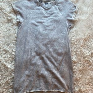 Gray Aerie Short Sleeve Sweatshirt Dress NWT